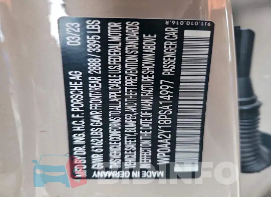 WP0AA2Y18PSA14997 Photo# 12