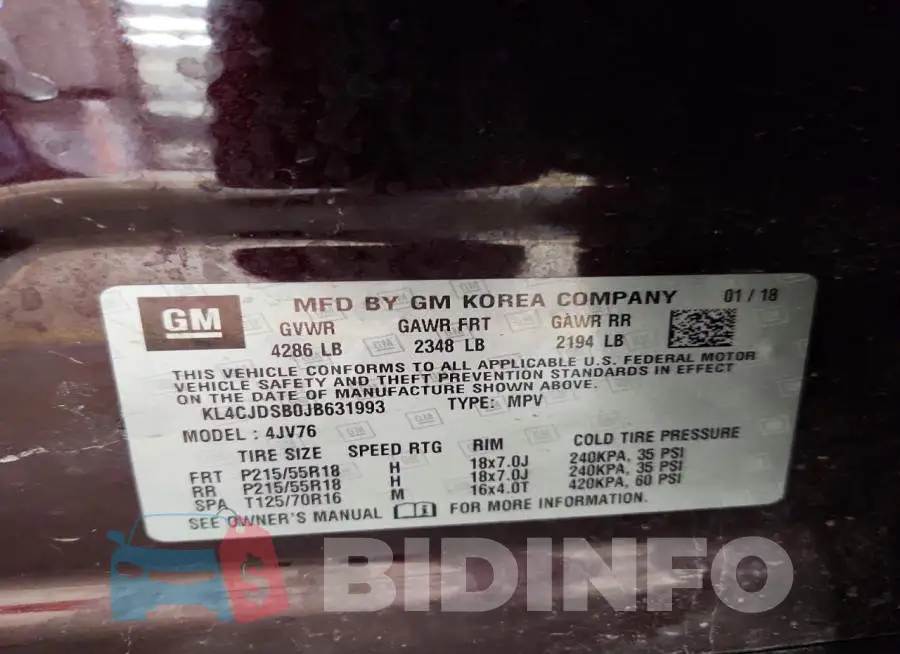 KL4CJDSB0JB631993 Photo# 13