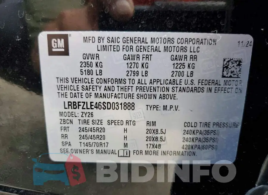LRBFZLE46SD031888 Photo# 13