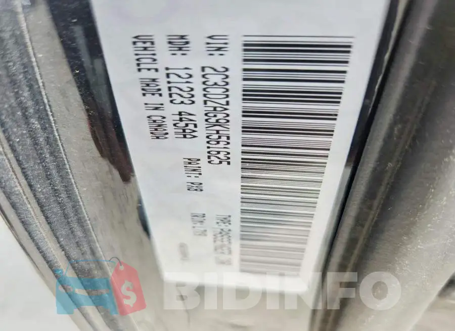 2C3CDZAG9KH561625 Photo# 12