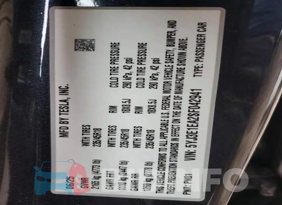 5YJ3E1EA2SF042941 Photo# 12