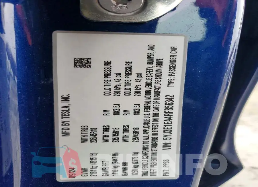 5YJ3E1EA4RF856342 Photo# 12