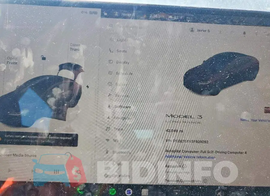 5YJ3E1EAXSF926092 Photo# 9