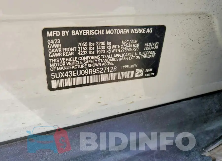5UX43EU09R9S27128 Photo# 14