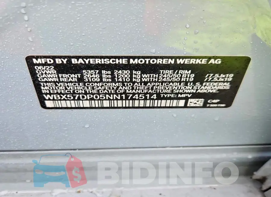 WBX57DP05NN174514 Photo# 12