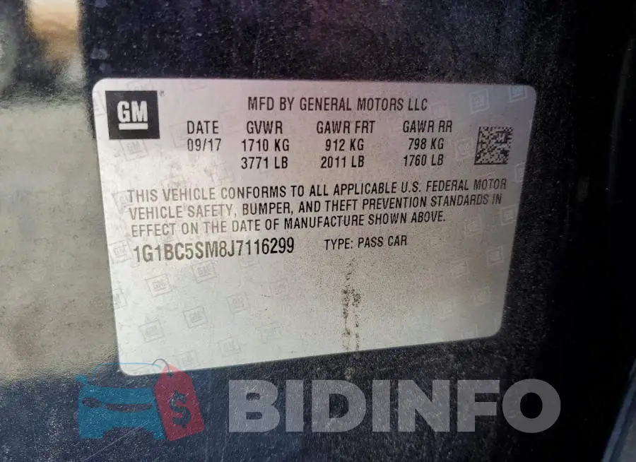 1G1BC5SM8J7116299 Photo# 12