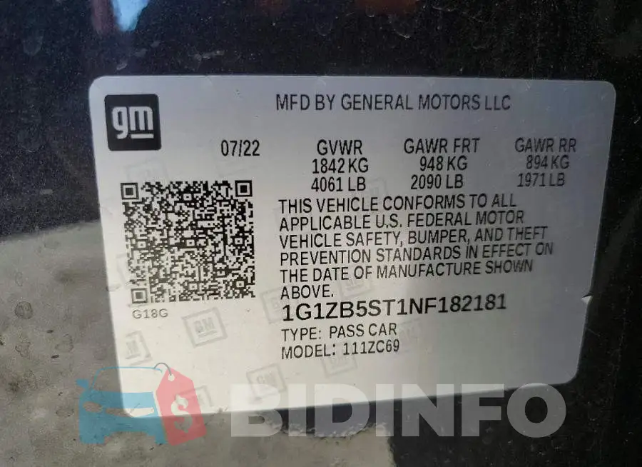 1G1ZB5ST1NF182181 Photo# 12