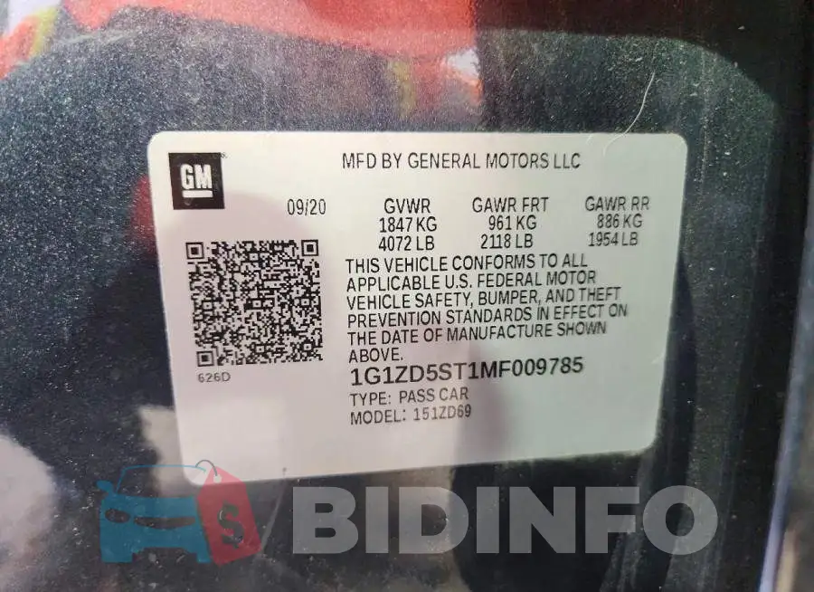 1G1ZD5ST1MF009785 Photo# 12