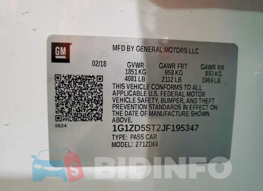 1G1ZD5ST2JF195347 Photo# 12