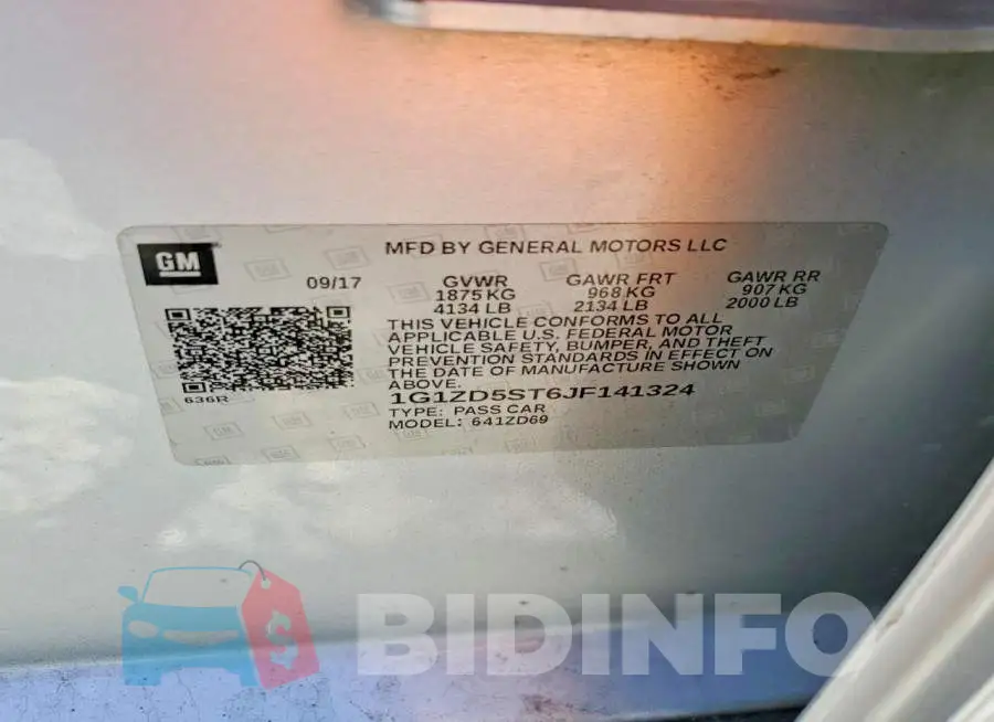 1G1ZD5ST6JF141324 Photo# 13