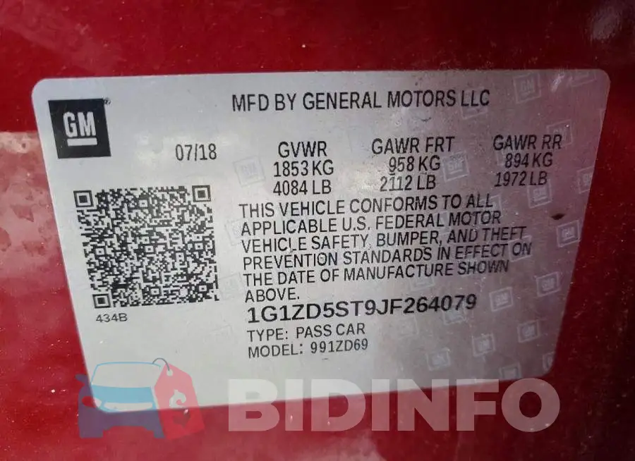 1G1ZD5ST9JF264079 Photo# 12