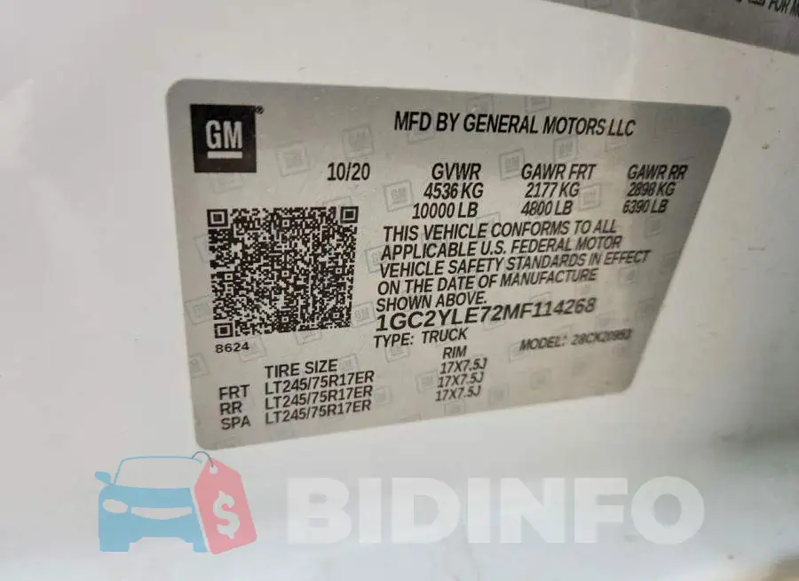 1GC2YLE72MF114268 Photo# 12