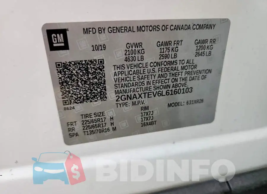 2GNAXTEV6L6160103 Photo# 13
