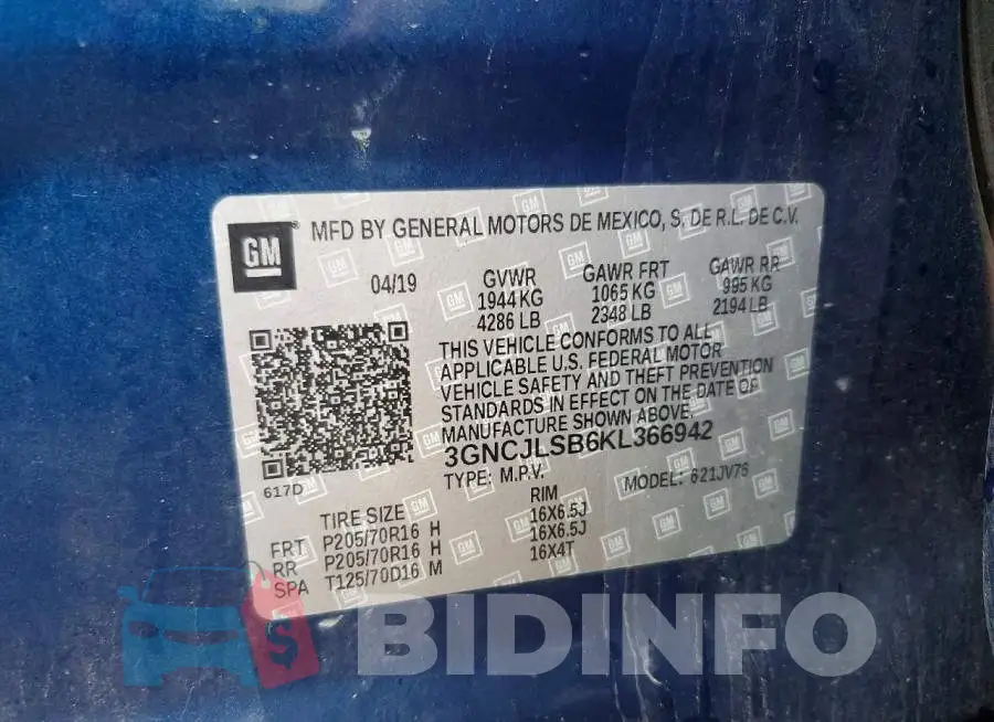 3GNCJLSB6KL366942 Photo# 13