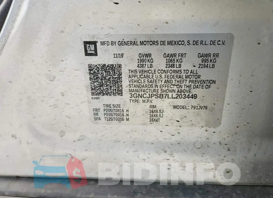 3GNCJPSB7LL203449 Photo# 13