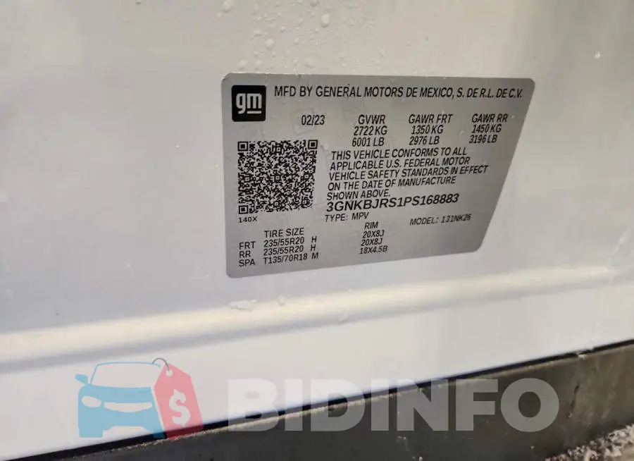 3GNKBJRS1PS168883 Photo# 13