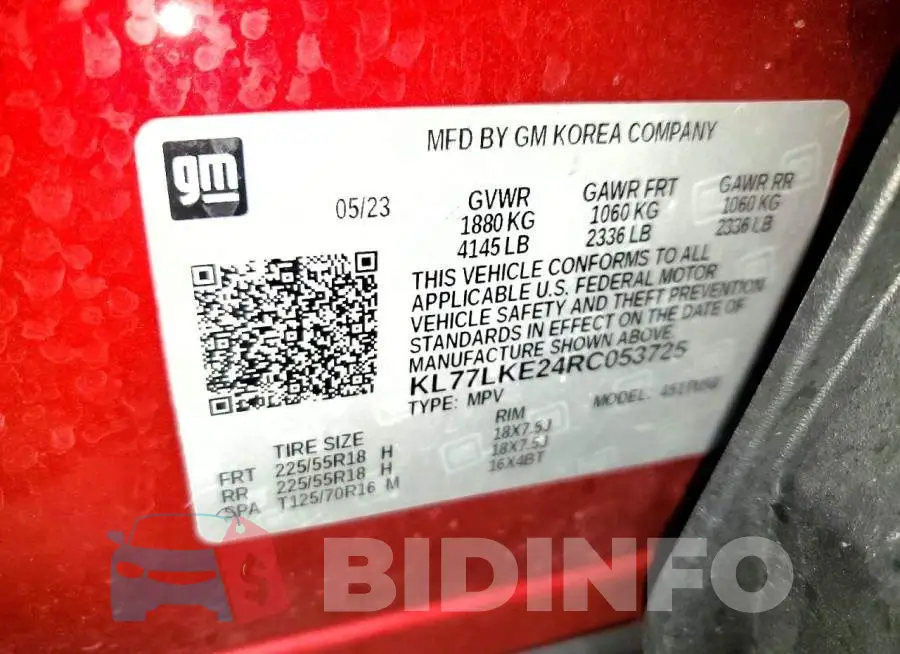 KL77LKE24RC053725 Photo# 14