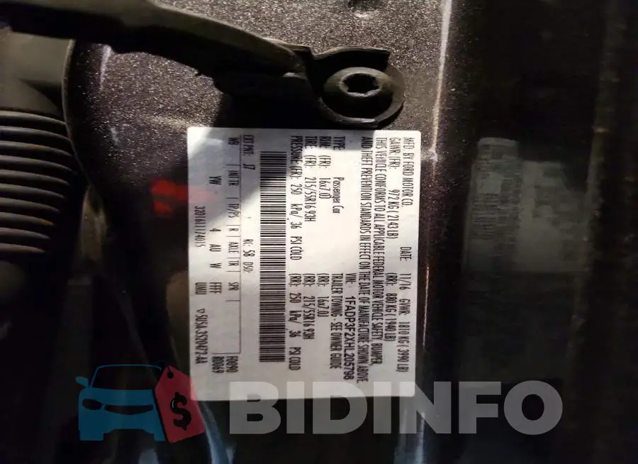 1FADP3F2XHL205798 Photo# 12