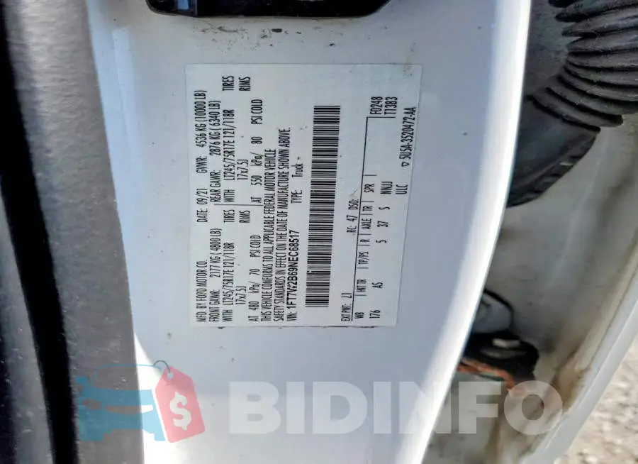 1FT7W2B69NEC68517 Photo# 12