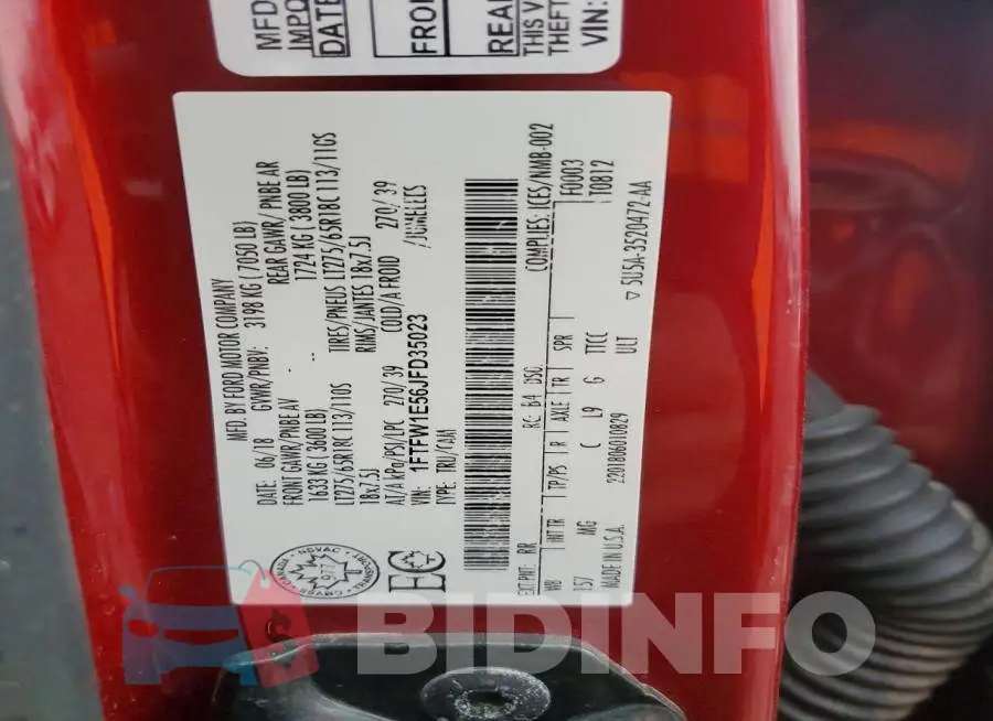1FTFW1E56JFD35023 Photo# 12