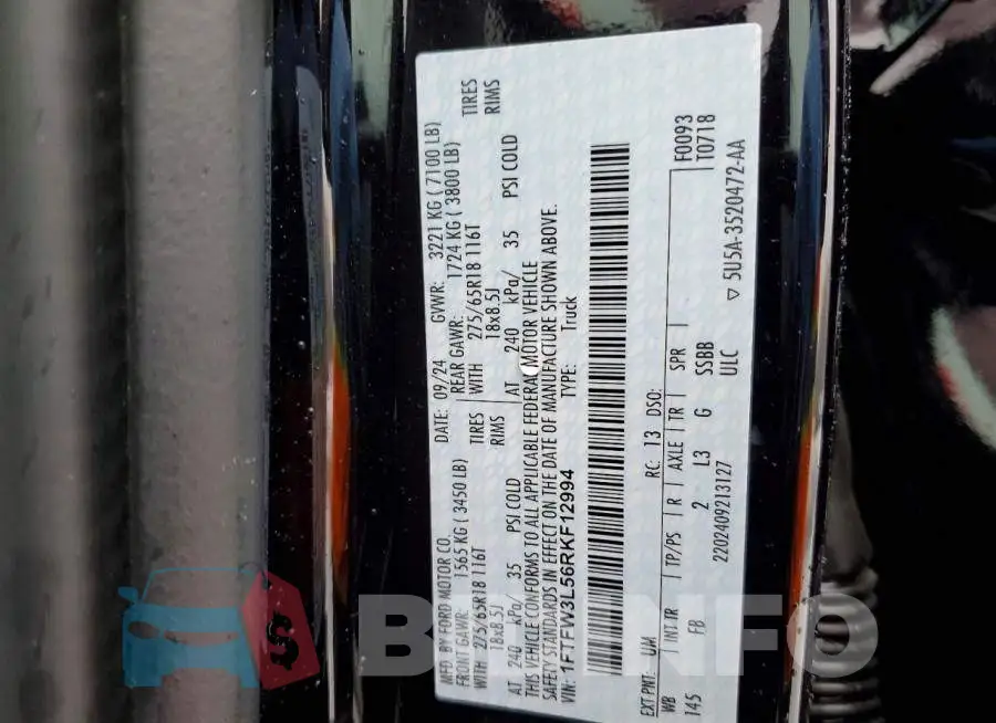 1FTFW3L56RKF12994 Photo# 12