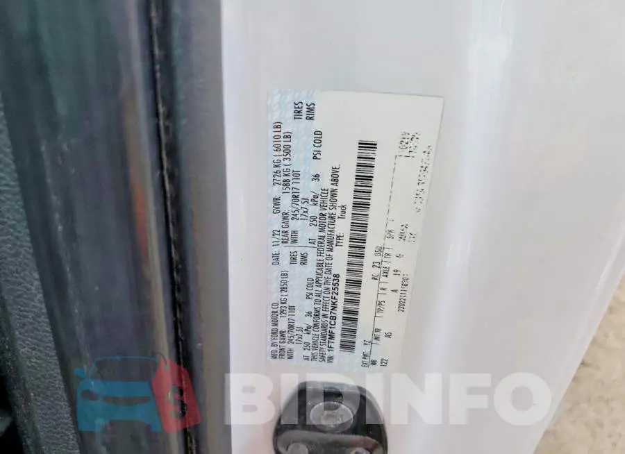 1FTMF1CB7NKF25538 Photo# 12