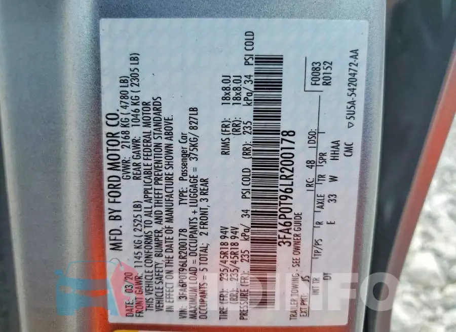 3FA6P0T96LR200178 Photo# 13
