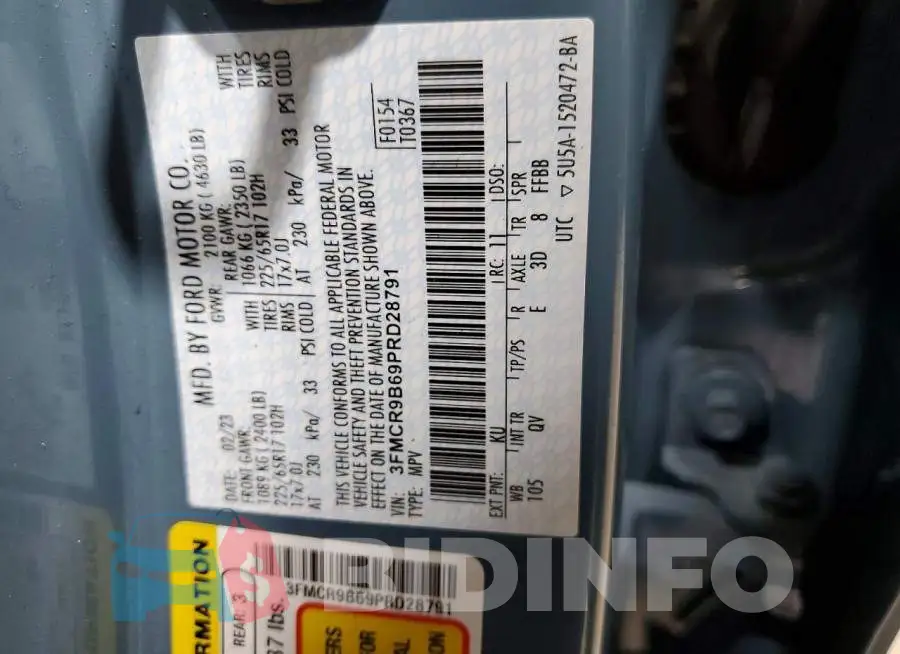 3FMCR9B69PRD28791 Photo# 13