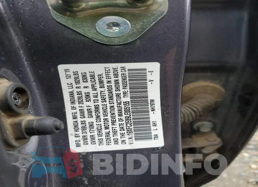 19XFC2E89LE005155 Photo# 12
