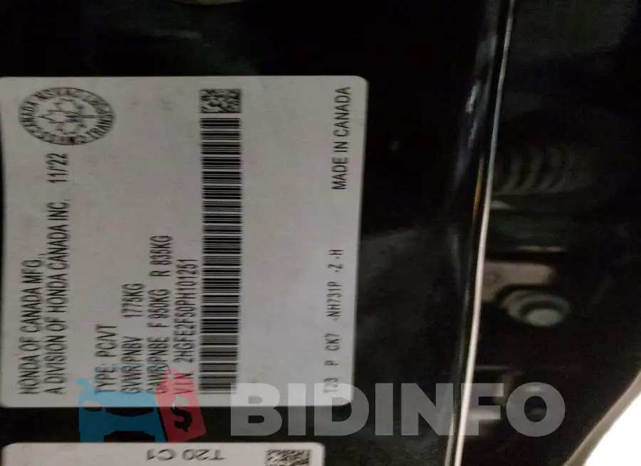 2HGFE2F50PH101251 Photo# 12