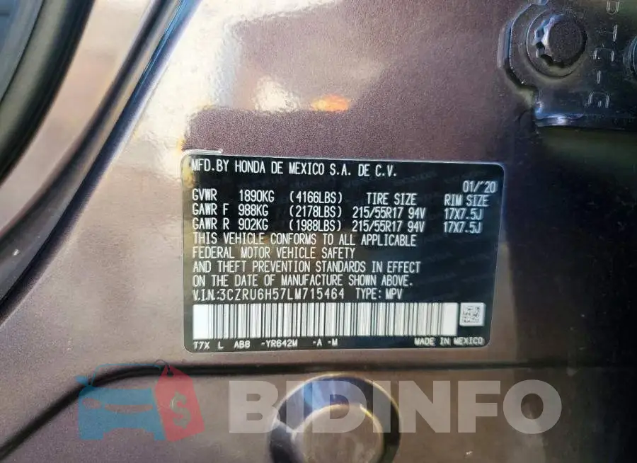 3CZRU6H57LM715464 Photo# 14