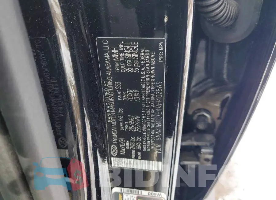 5NMJBCDE4RH402865 Photo# 13