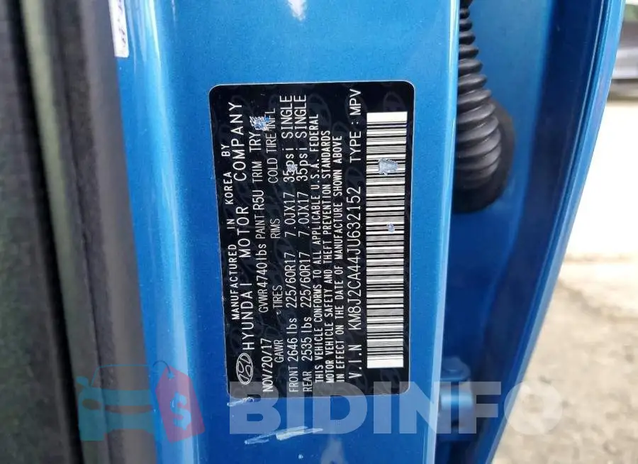 KM8J2CA44JU632152 Photo# 13