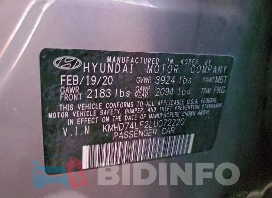 KMHD74LF2LU072220 Photo# 13