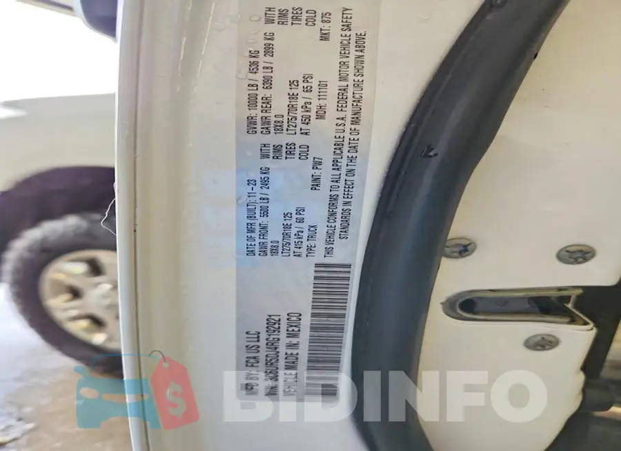 3C6UR5DJ4RG192921 Photo# 12