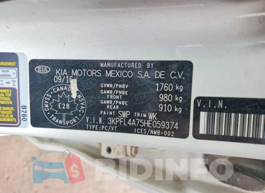 3KPFL4A75HE059374 Photo# 13