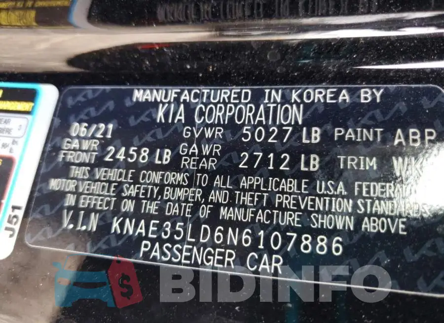 KNAE35LD6N6107886 Photo# 12