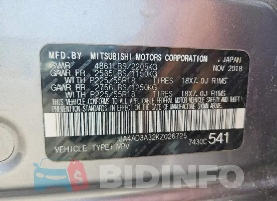 JA4AD3A32KZ026725 Photo# 14