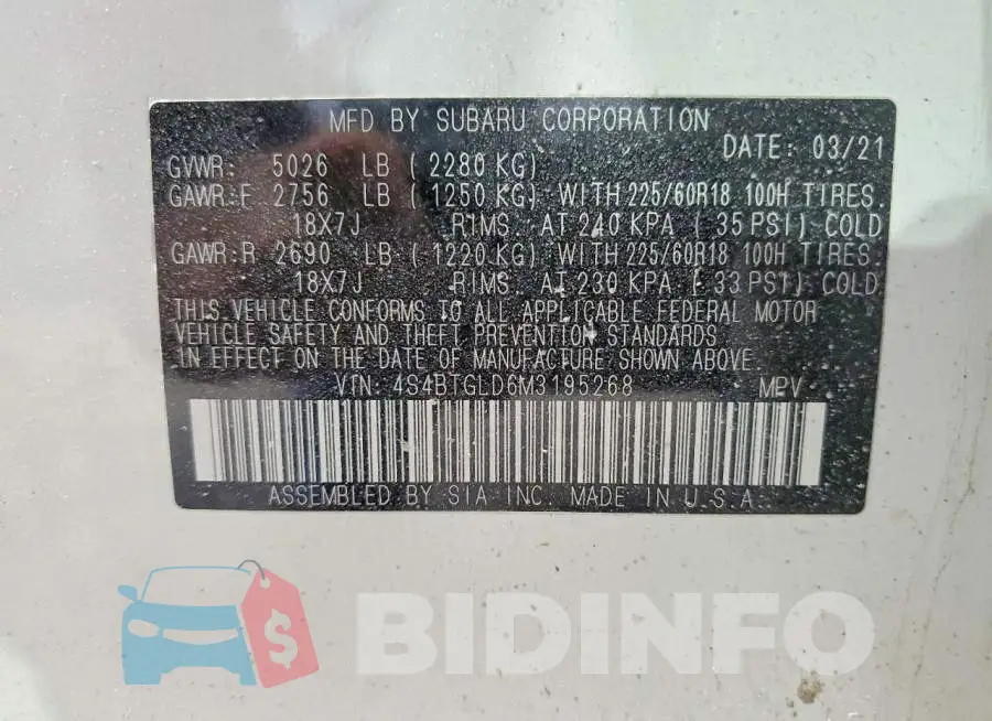 4S4BTGLD6M3195268 Photo# 12
