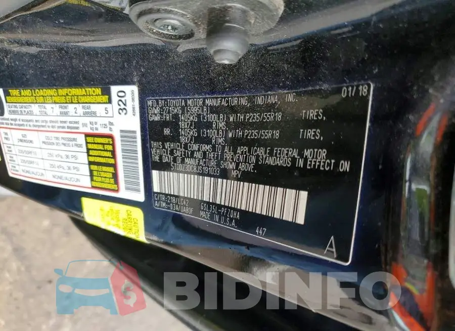 5TDDZ3DC8JS191033 Photo# 13