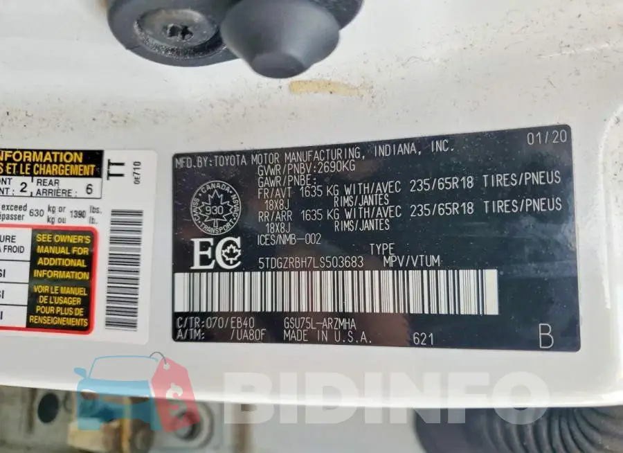 5TDGZRBH7LS503683 Photo# 13