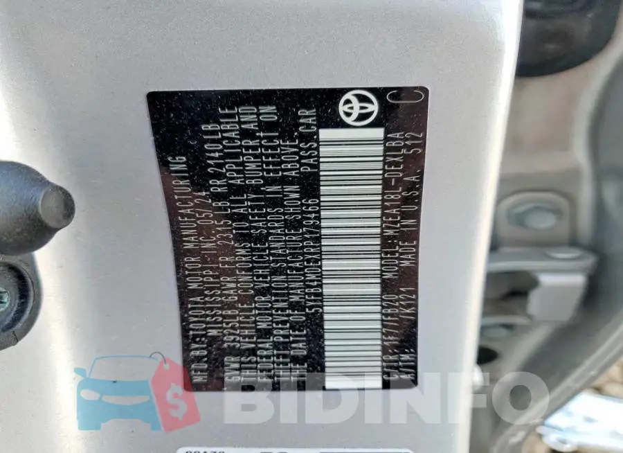 5YFB4MDEXRP179466 Photo# 13