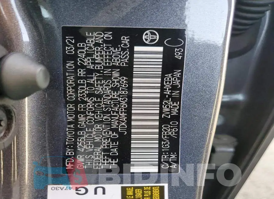 JTDKAMFP6M3187699 Photo# 12