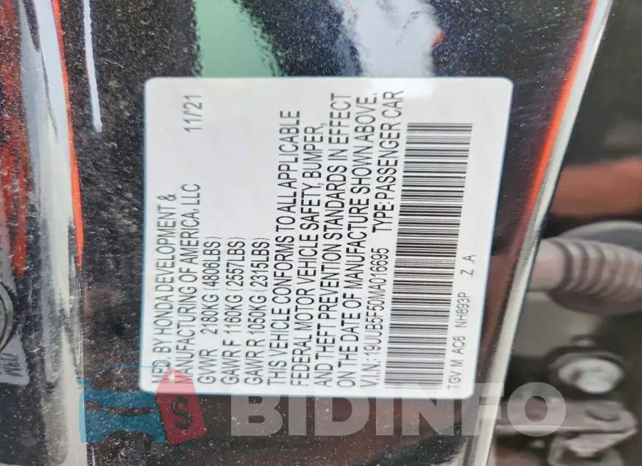 19UUB5F50MA016695 Photo# 12