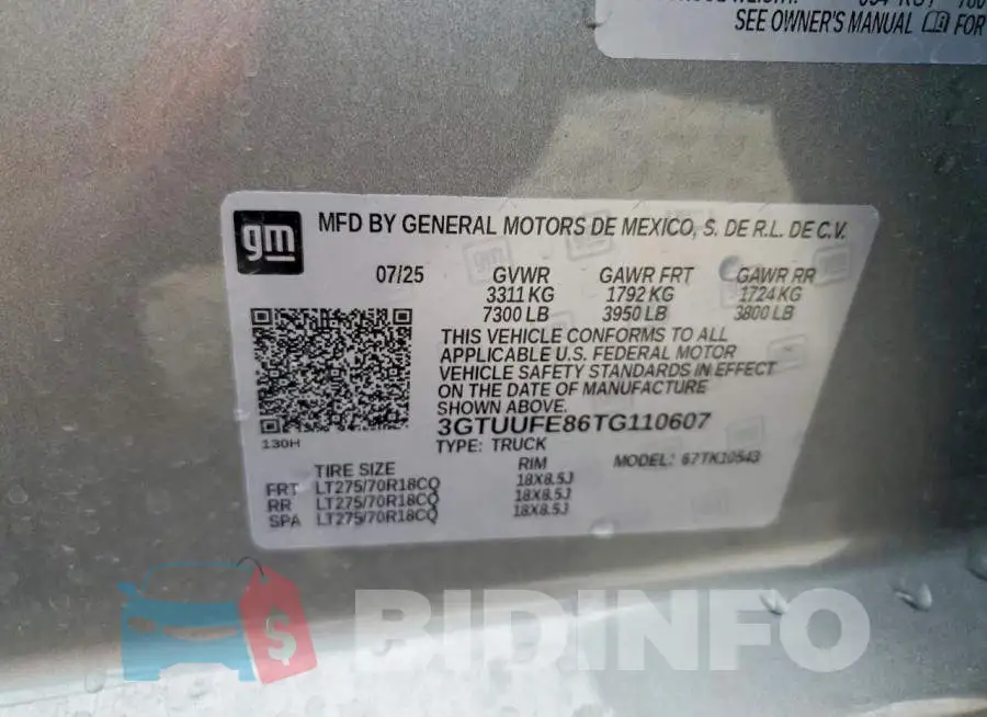 3GTUUFE86TG110607 Photo# 12
