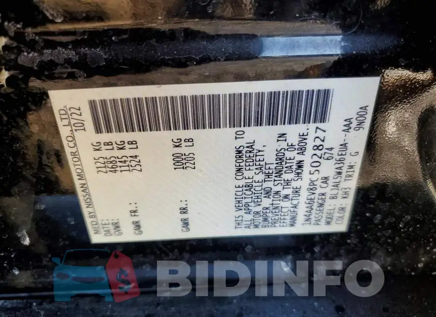 1N4AA6EV8PC502827 Photo# 12