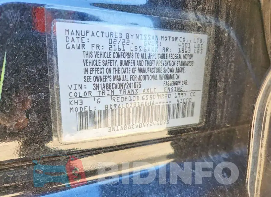 3N1AB8CV0NY241075 Photo# 13