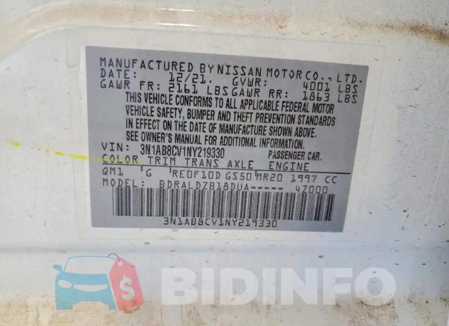 3N1AB8CV1NY219330 Photo# 12