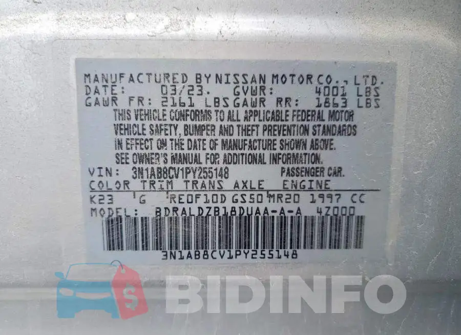 3N1AB8CV1PY255148 Photo# 12