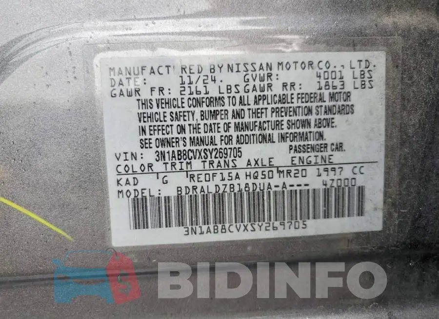 3N1AB8CVXSY269705 Photo# 12